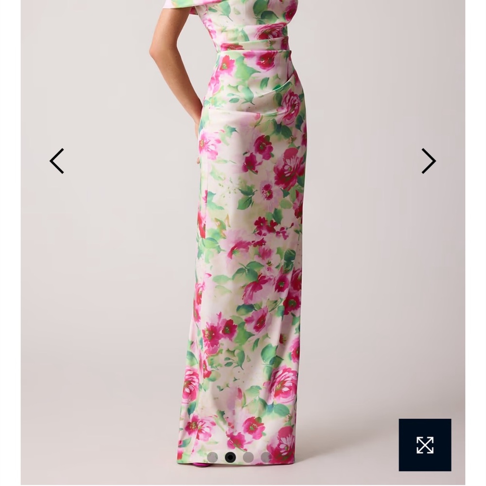 Teri Jon Green Sleeveless Maxi Gown for Prom